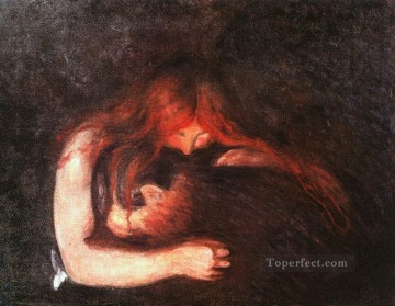  1895 Painting - vampire 1895 Edvard Munch